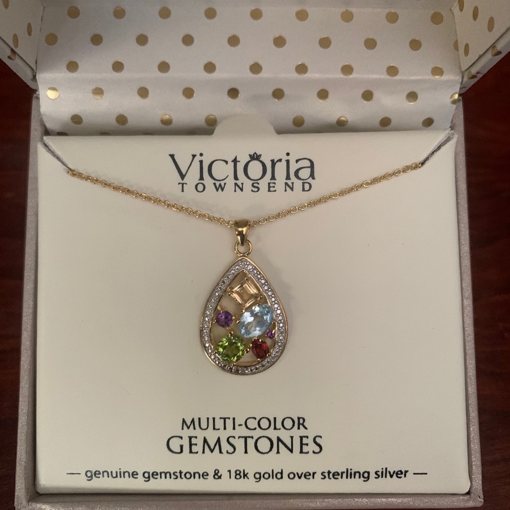 Multicolor gemstone necklace